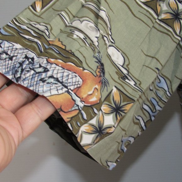 Vtg Hawaiian Shirt KALAHEO Sz M Made in HawaiiFloral Tropical Spearfishing Men - Picture 7 of 11